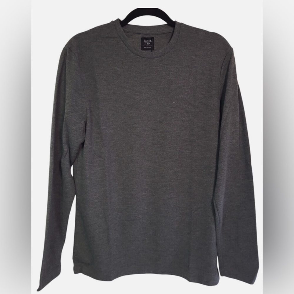 Men's Level Ten Gray Long‎ Sleeve Shirt L